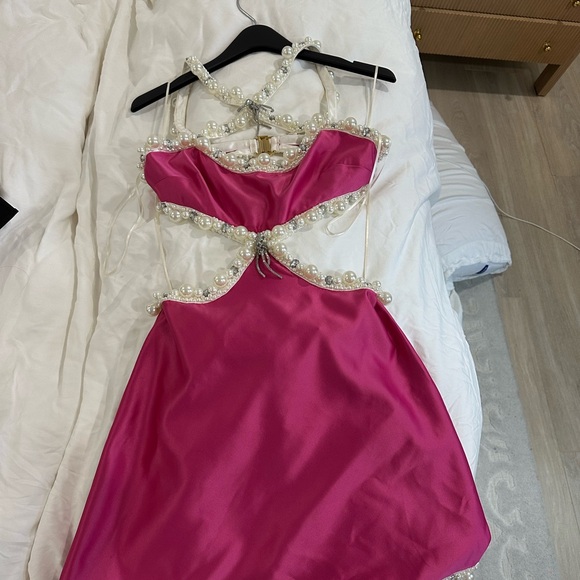 PatBo Pearl And Rhinestone Mini Dress - Picture 6 of 9